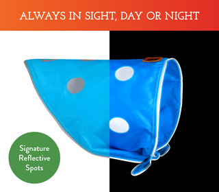 Spot the Dog Reflective Tie-On Bandana - Neon Blue