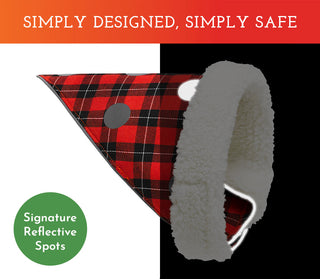 Spot the Dog Cozy Fleece Bandana - Red Plaid